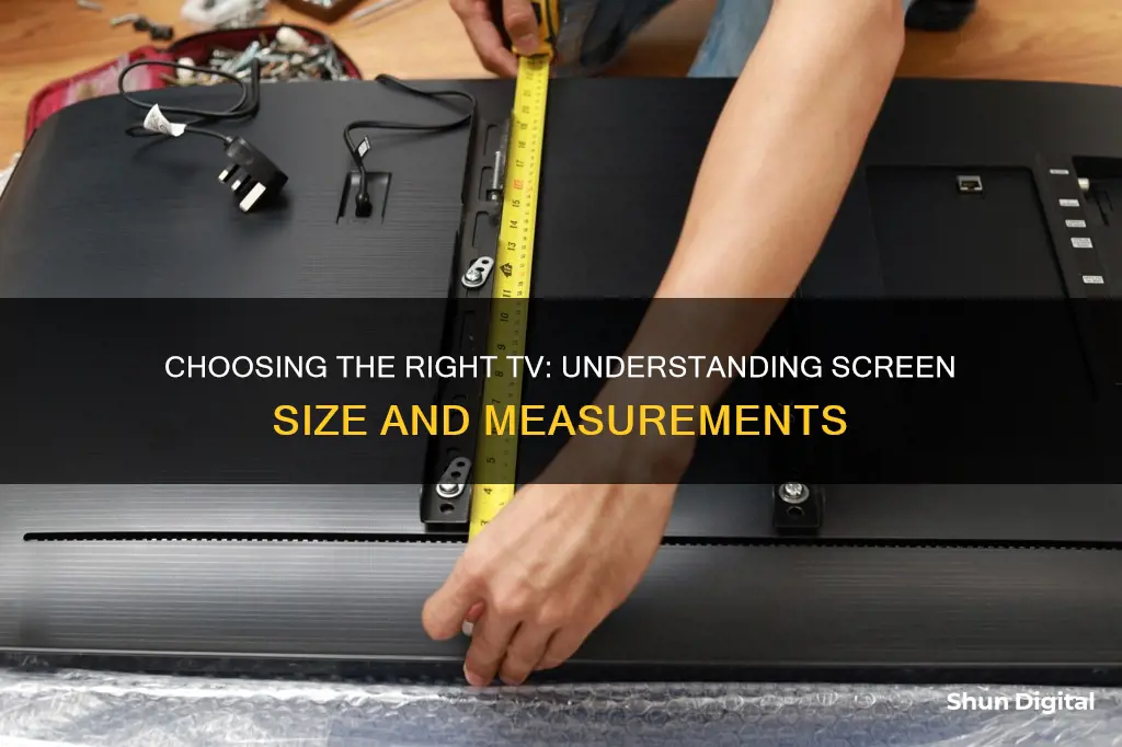 how measure size of tv monitor