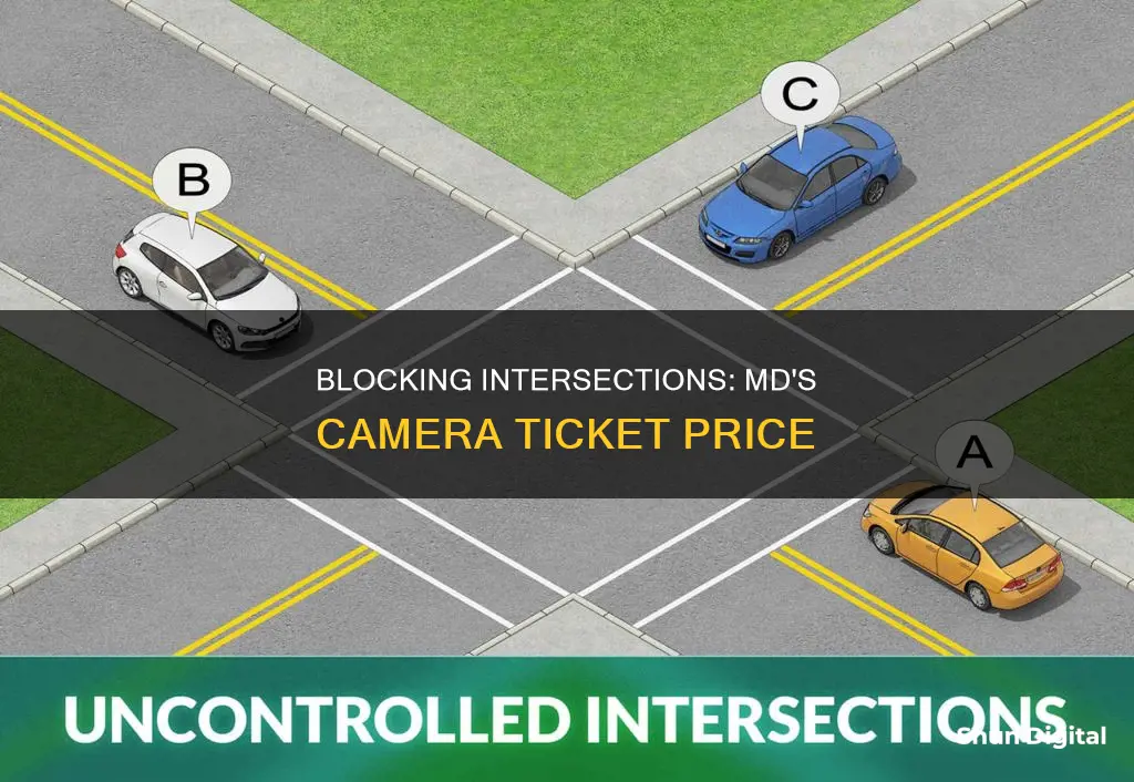 how muchticket for blocking intersections camera ticket in md