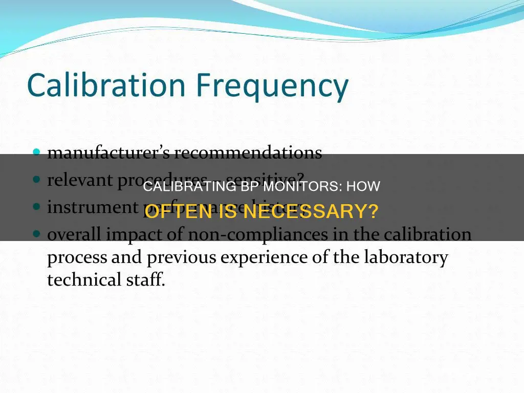 how often calibrate bp monitor