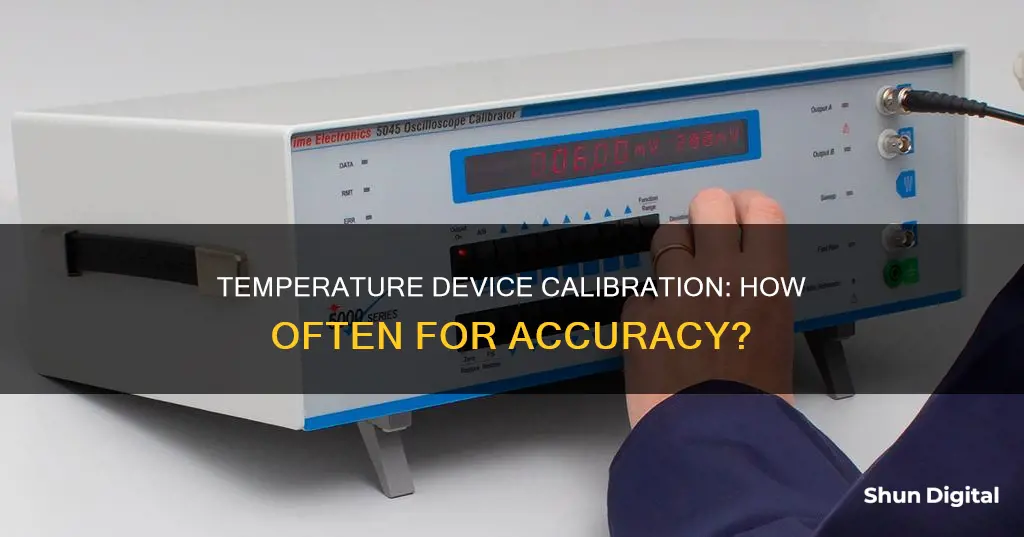 how often should a temperature monitoring device be calibrated