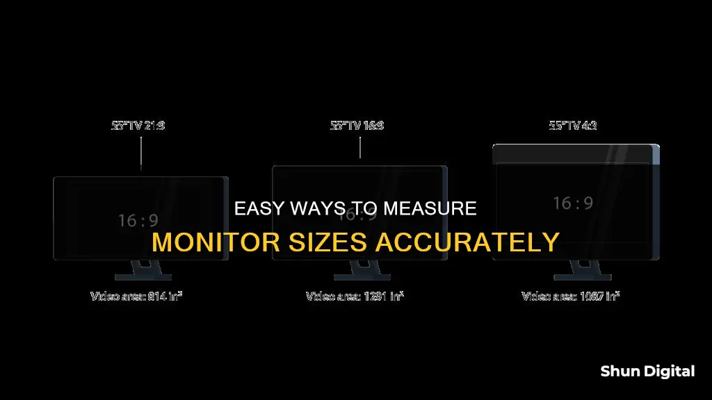 how ot find monitor dimesion