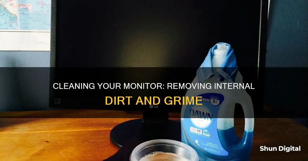 how remove inside dirt in monitor