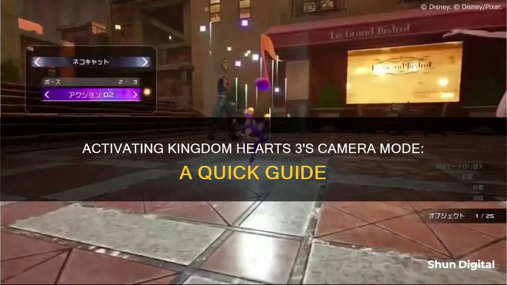 how to acrivate camera mode in kingdom hearts 3