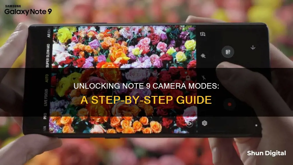 how to activate note 9 camera modes