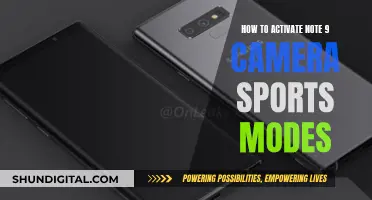 Activating Galaxy Note 9's Sports Camera Modes