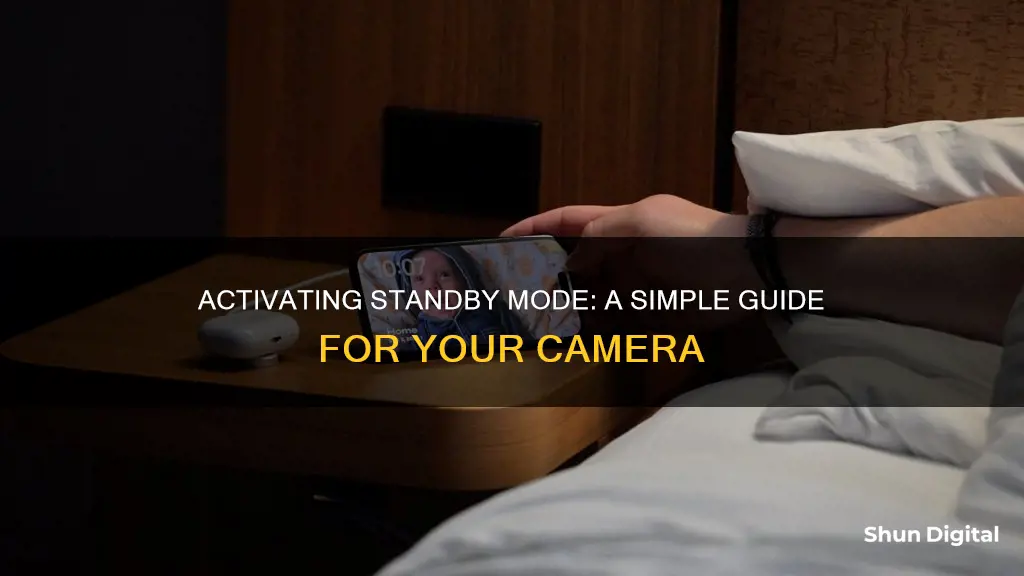 how to activate the standby mode on a camera