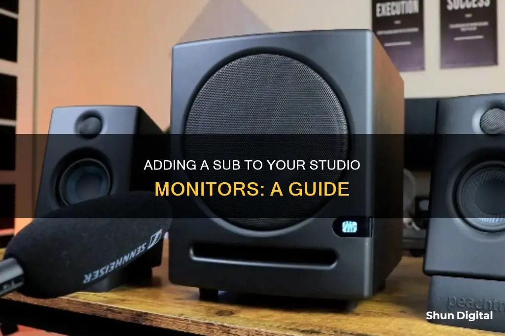 how to add a sub to my studio monitors rokit