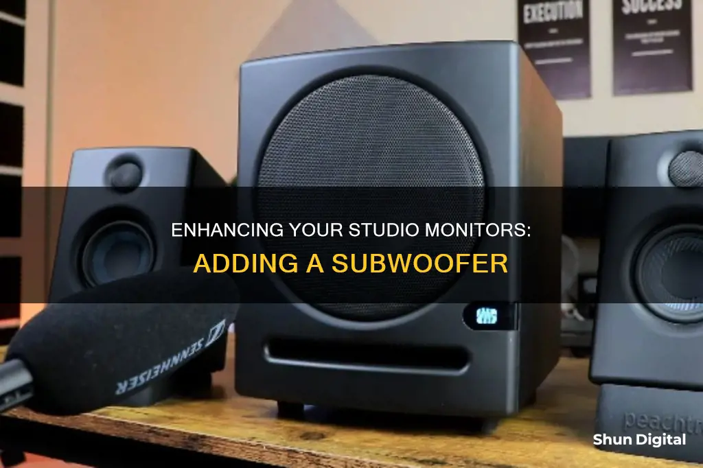 how to add a subwoofer to powered studio monitors