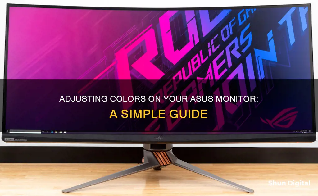 how to adust color on asus monitor