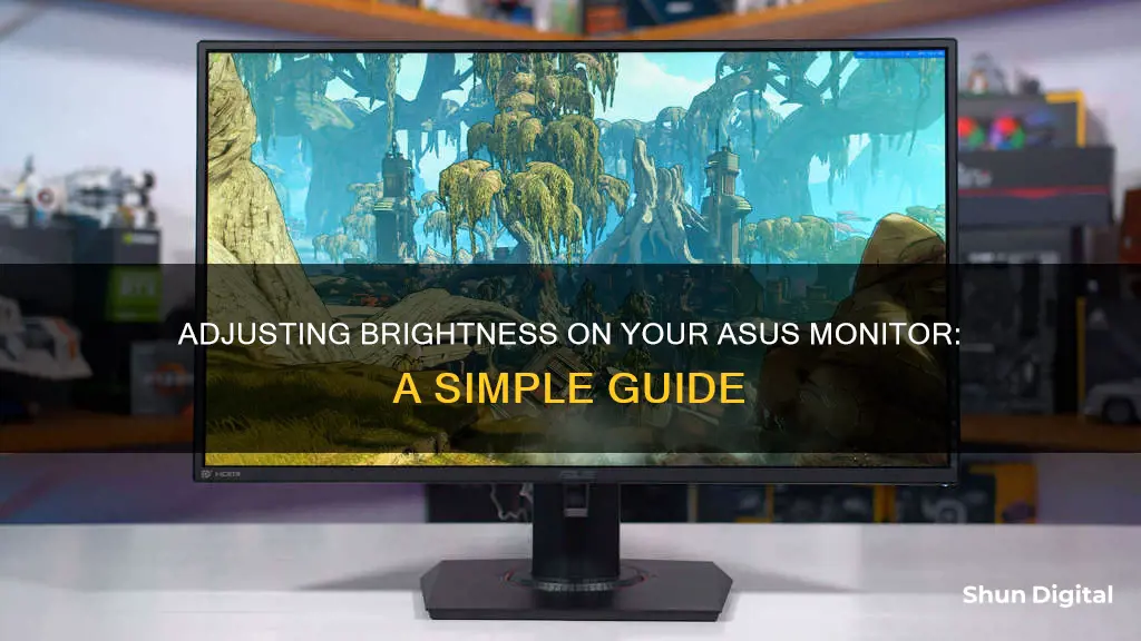 how to ajust brightness on asus monitor