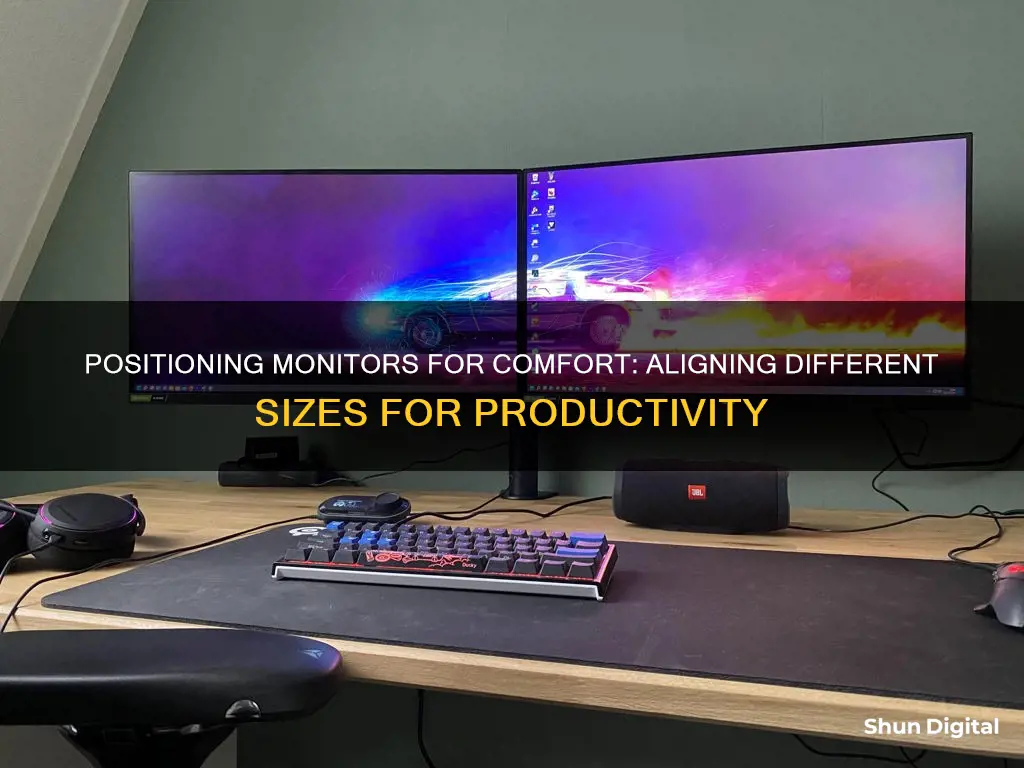 how to align different size monitors