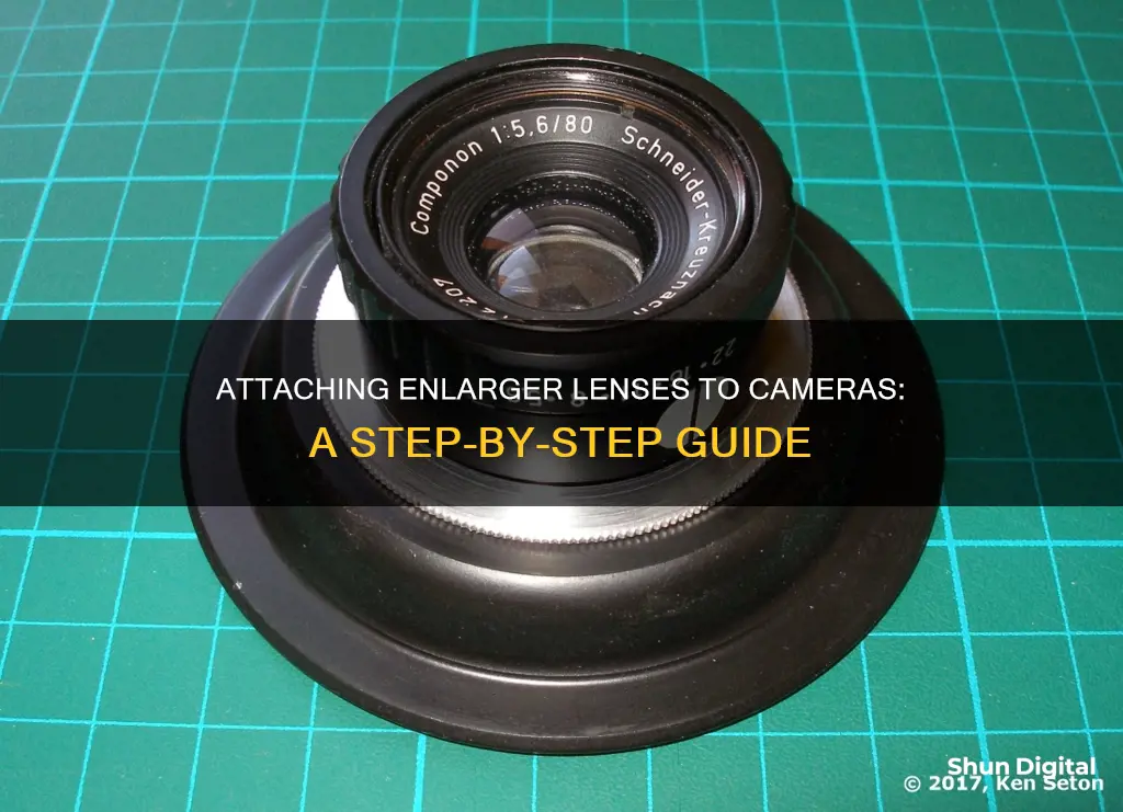 how to attach enlarger lense to camera