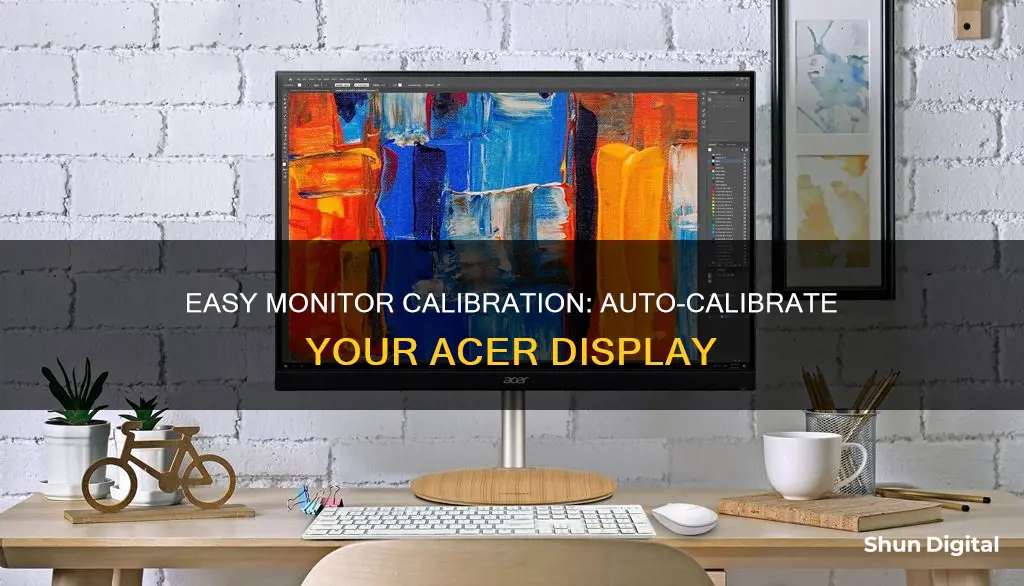 how to auto calibrate a acer monitor