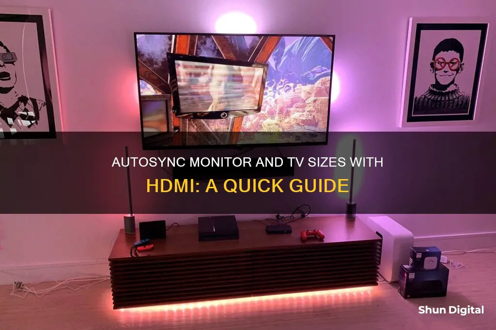 how to autosync a monitor tv size hdmi