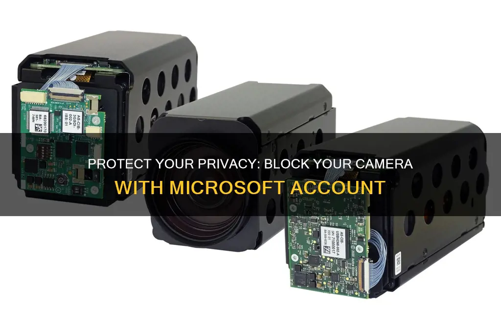 how to block computer camera with microsoft account