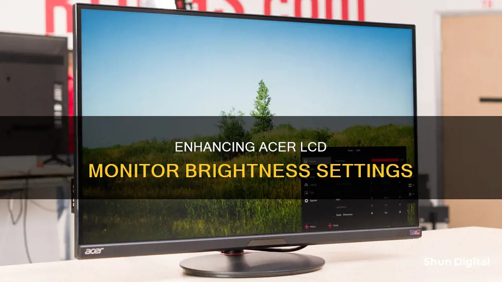 how to brightness in acer lcd monitor