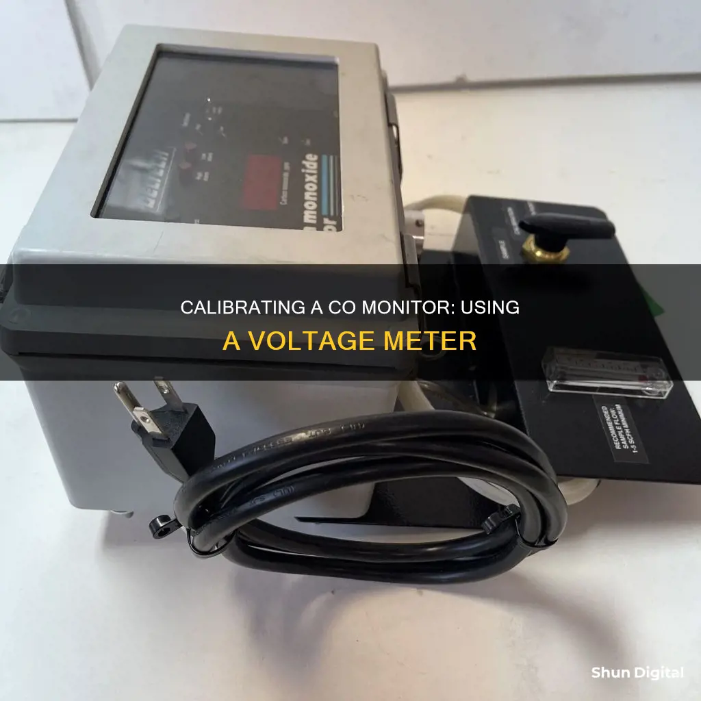 how to calibrate a co monitor with a voltage meter