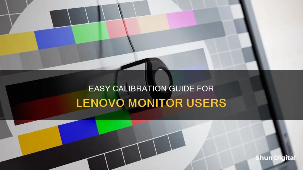 how to calibrate a lenovo monitor