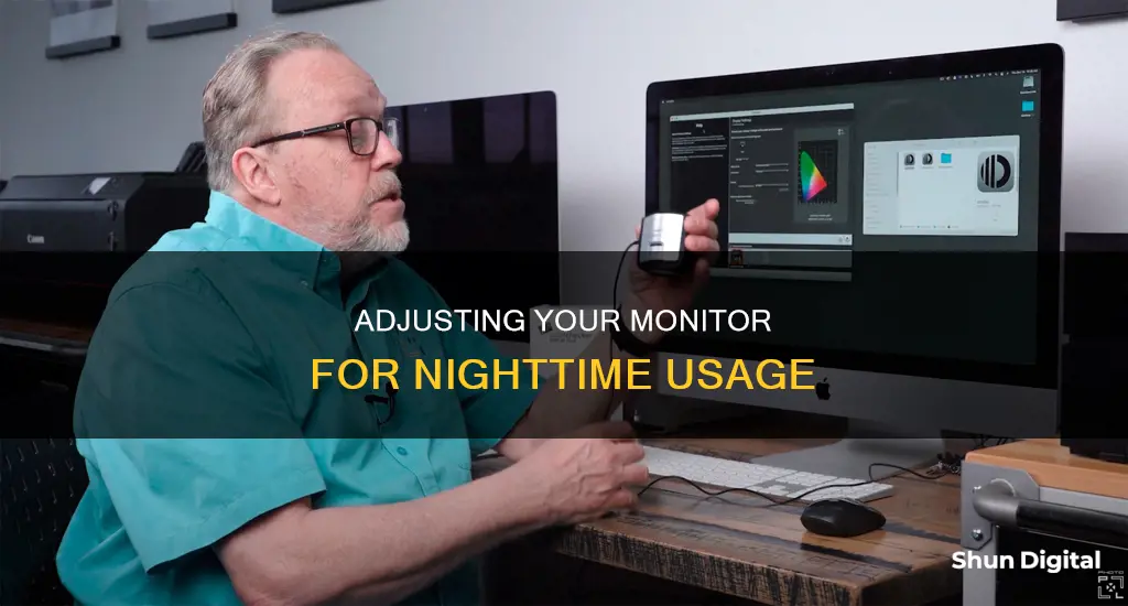 how to calibrate a monitor for nighttime