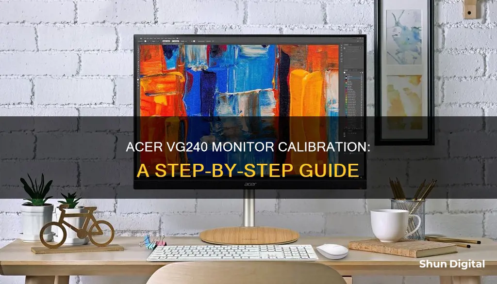 how to calibrate acer vg 240 monitor