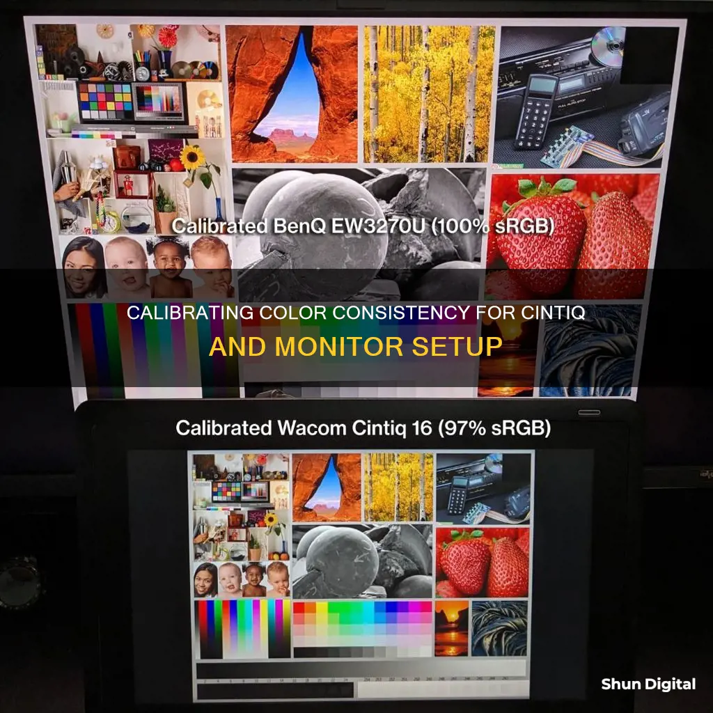 how to calibrate color between cintiq and monitor