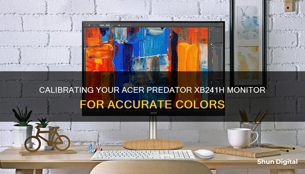 how to calibrate monitor color acer predator xb241h