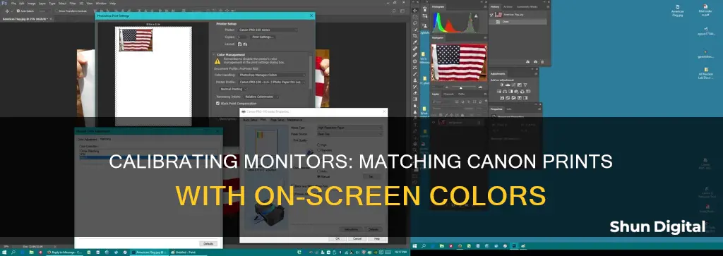 how to calibrate monitor to canon printer