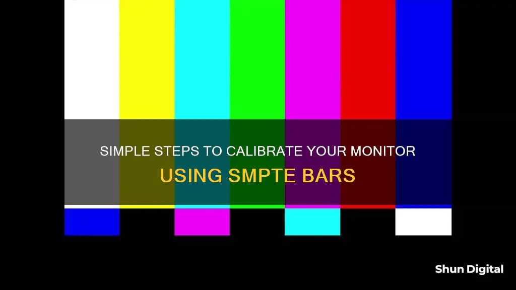 how to calibrate monitor with smpte bars