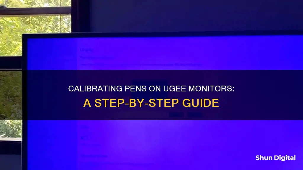 how to calibrate pens on ugee monitor