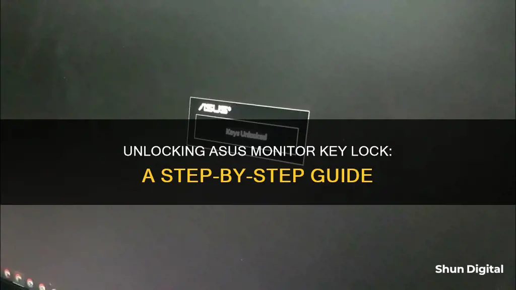 how to cancel key lock on asus monitor