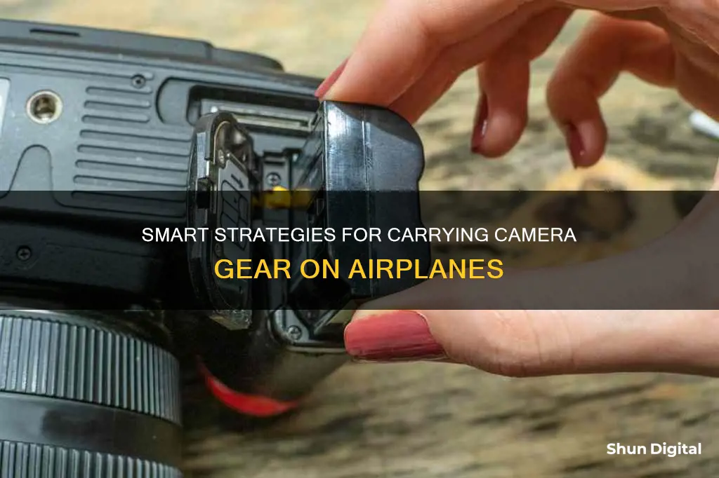 how to carry camera batteries equipment on airplane