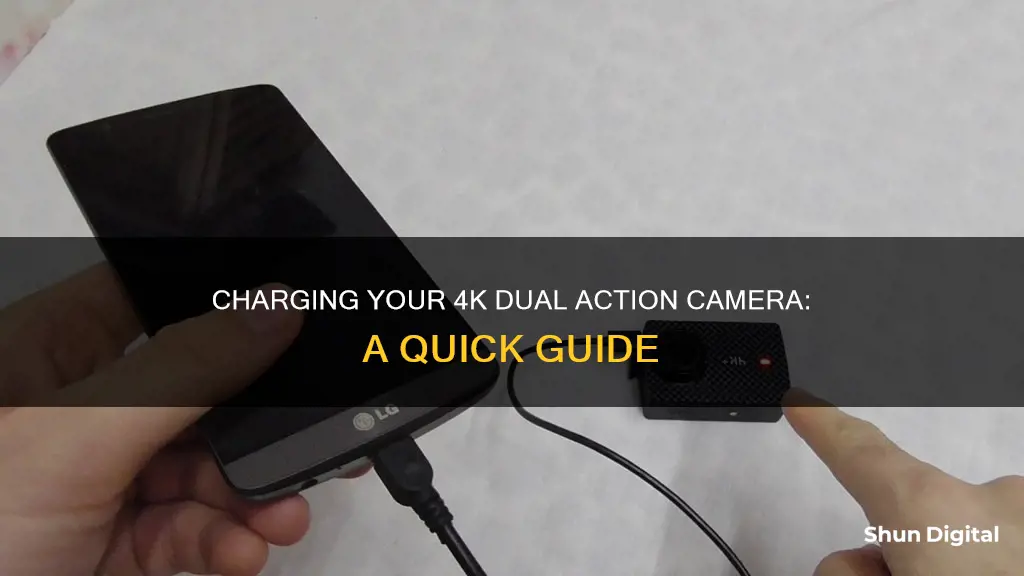 how to charge a 4k dual action camera