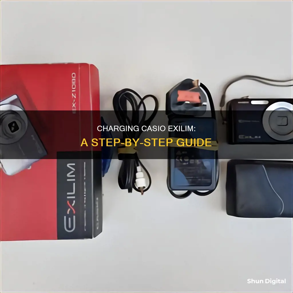 how to charge a casio exilim camera