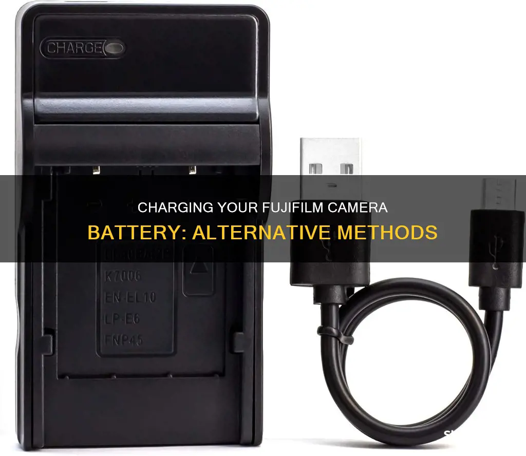 how to charge a fujifilm camera battery without a charger