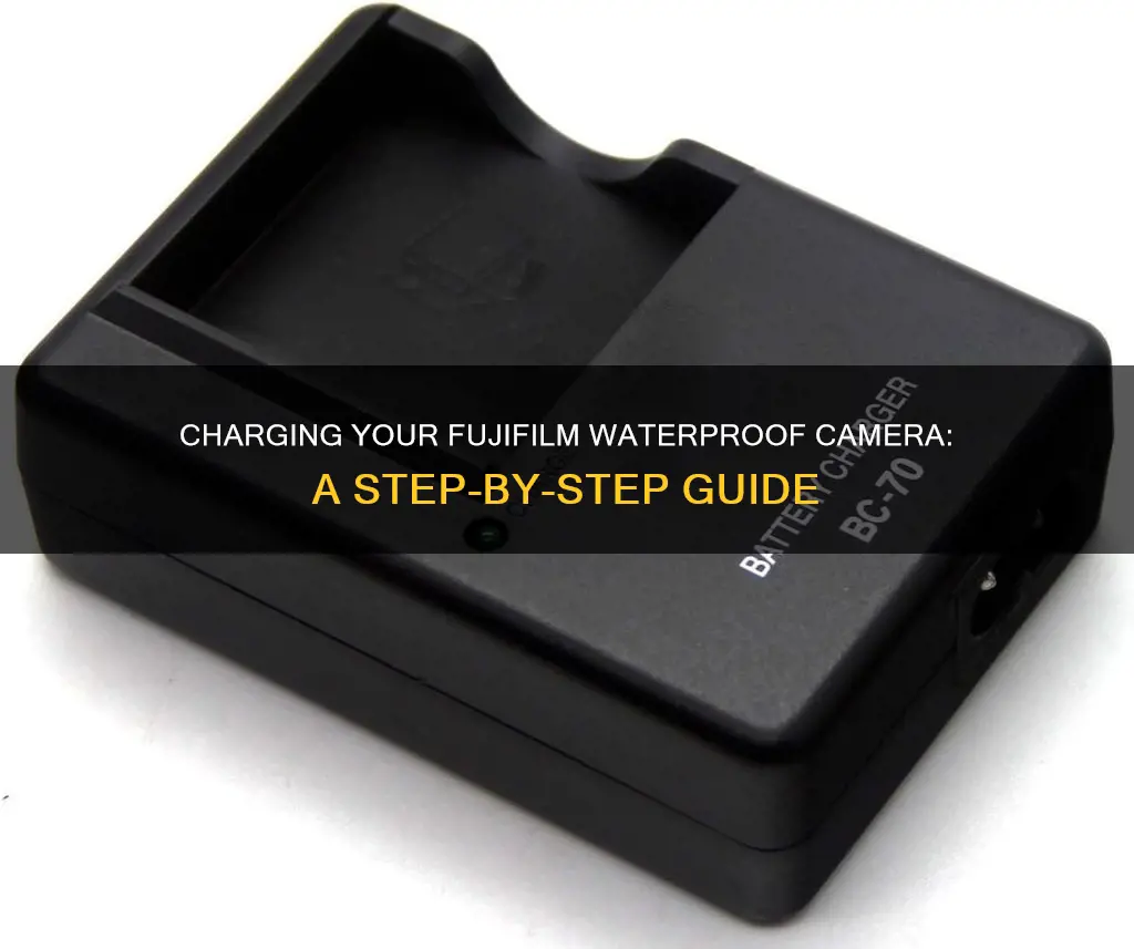 how to charge a fujifilm waterproof camera