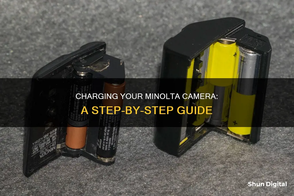 how to charge a minolta camera