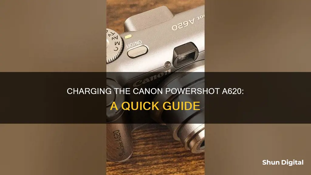 how to charge a powershot a620 camera