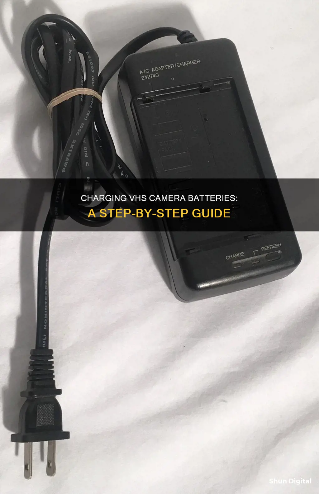 how to charge a vhs camera battery