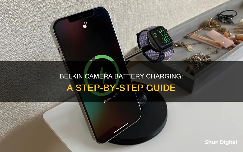 how to charge battery of belkin camera