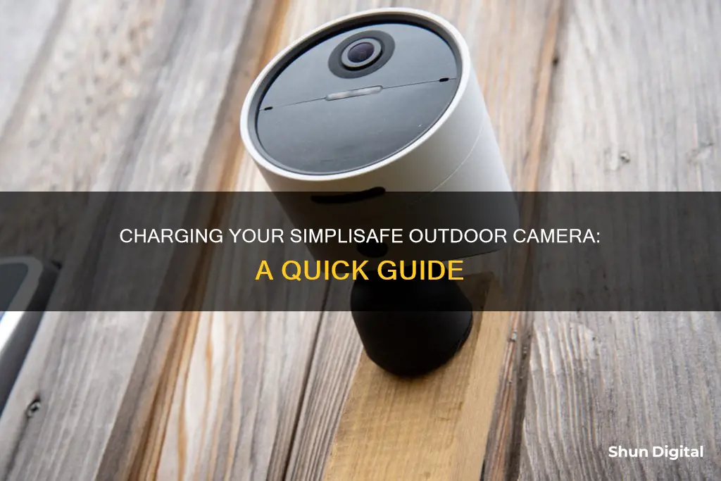 how to charge simplisafe outdoor camera