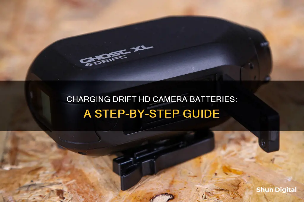 how to charge the battery fir a drifthd camera