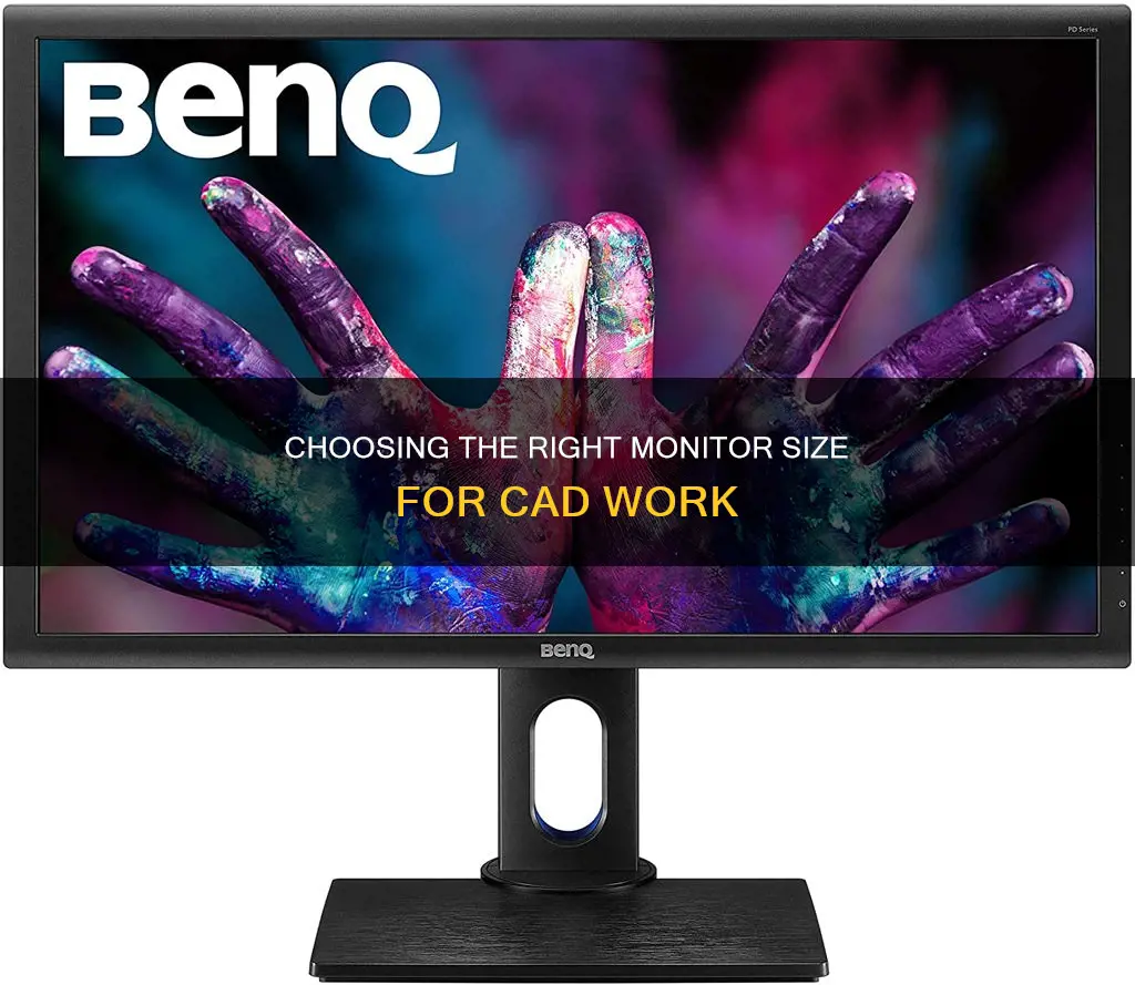 how to choose a monitor size for cad