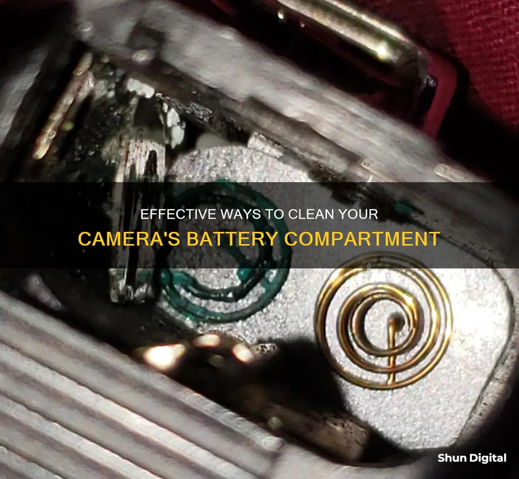 how to clean a camera battery compartment