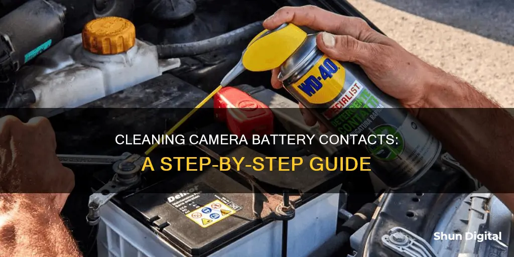 how to clean battery contacts camera