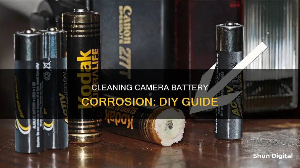 how to clean battery corrosion in camera