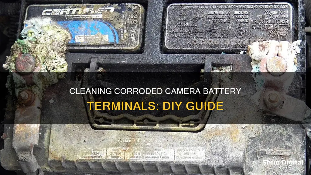 how to clean corroded battery terminals camera