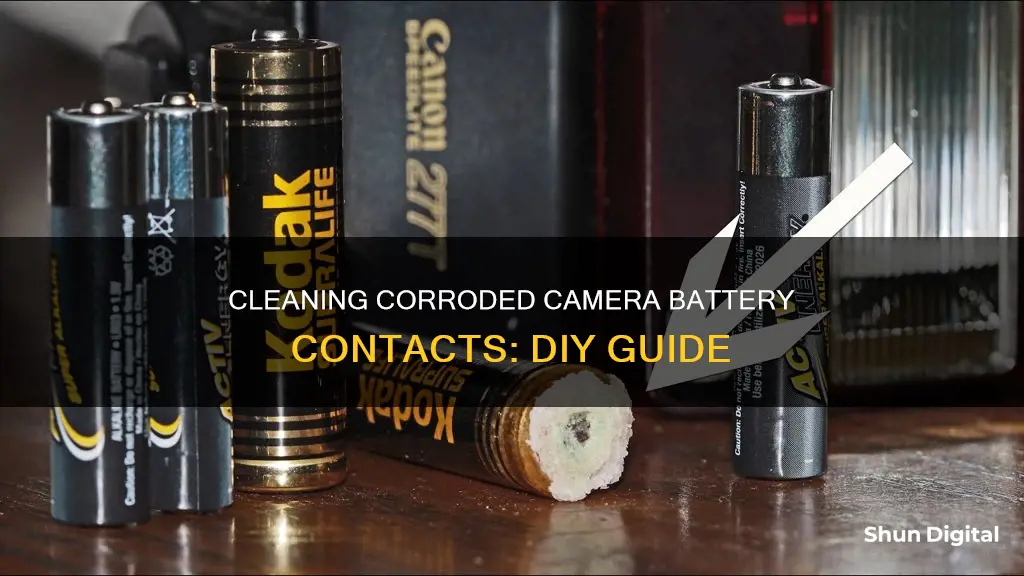 how to clean corroded camera battery contacts