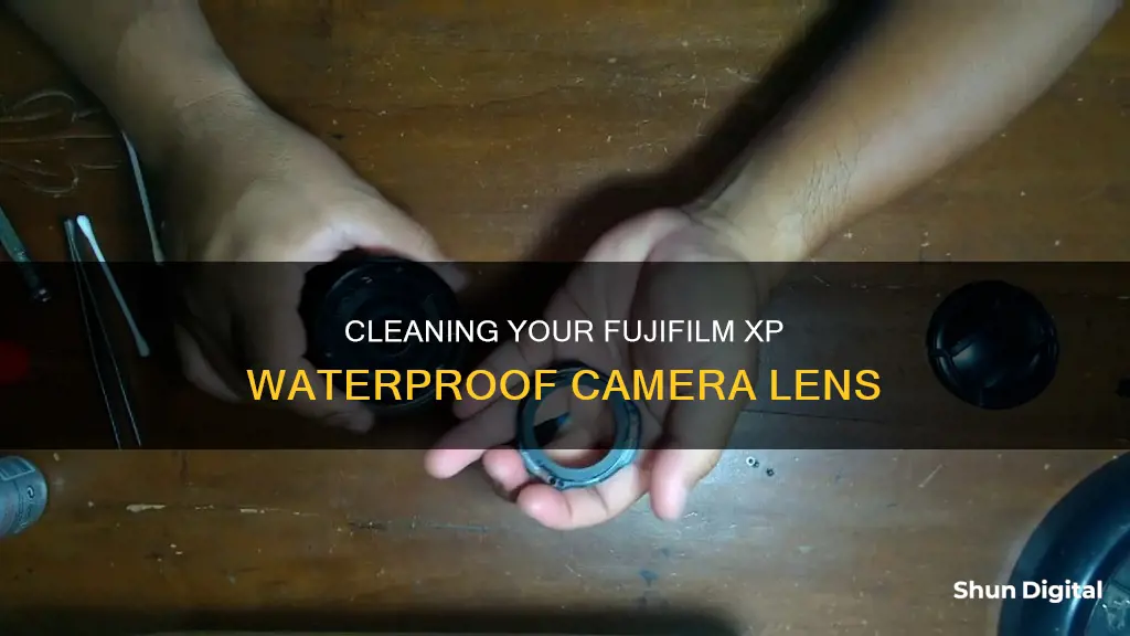 how to clean lense inside fujifilm xp waterproof camera