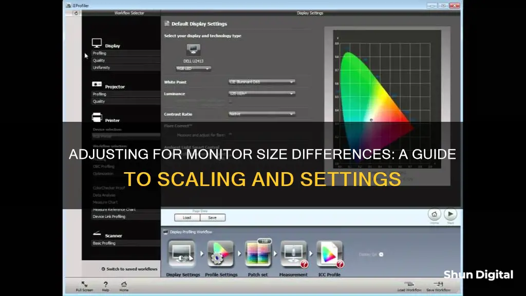 how to compensate for different sized monitors