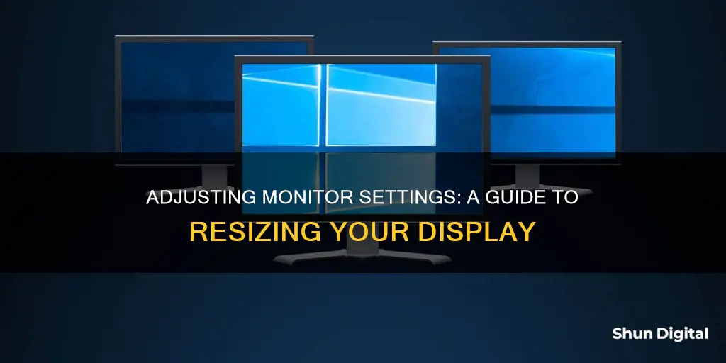 how to configure new monitor size